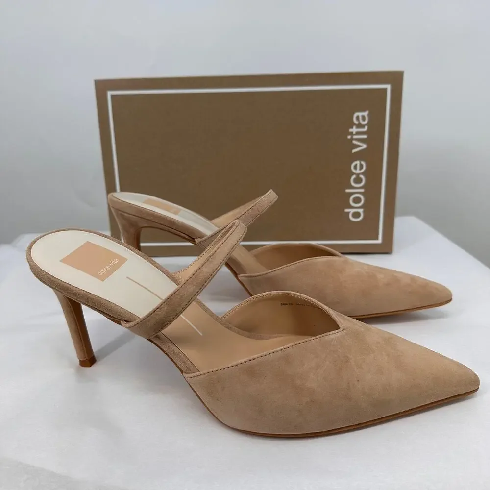 DOLCE VITA New in Box Evereve Kanika Pump Heels in Camel Nude Suede // 10